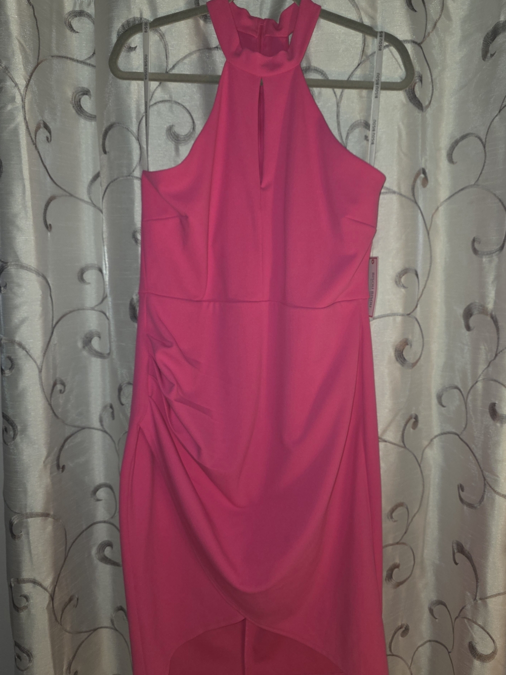 Bisou Bisou Fuchsia Halter High-Low Dress